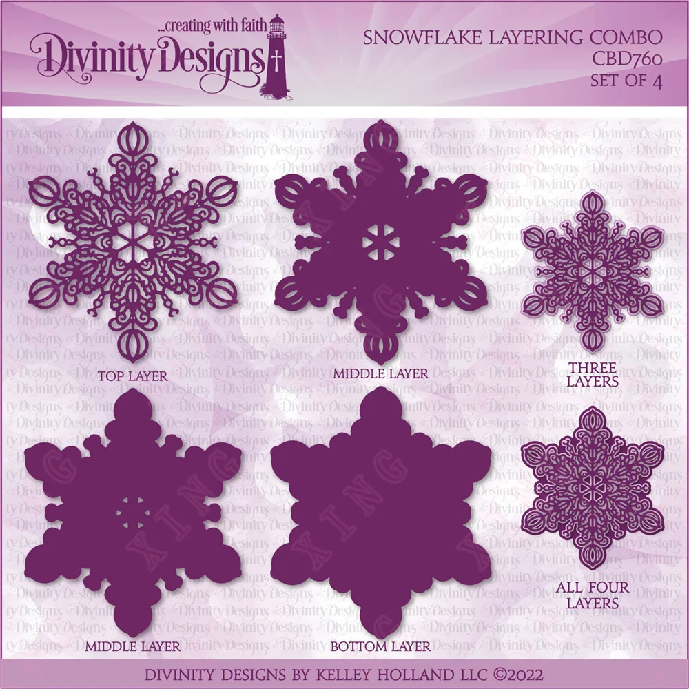 

Newest Diy Handmade Craft Snowflake Layering Combo Dies Arrival Metal Cutting Dies Scrapbook Diary Decoration Embossing Template