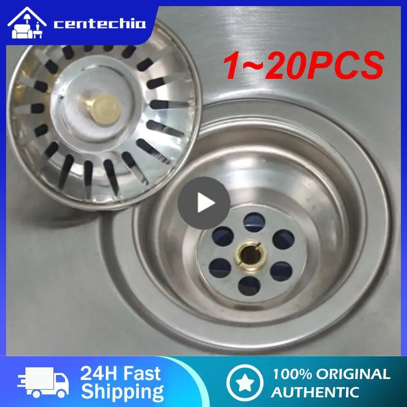 

1~20PCS Kitchen Accessories Stainless Steel Sink Strainer Wash Basin Bathroom Hair Filter Plug Pool Filter Floor Drain Sink