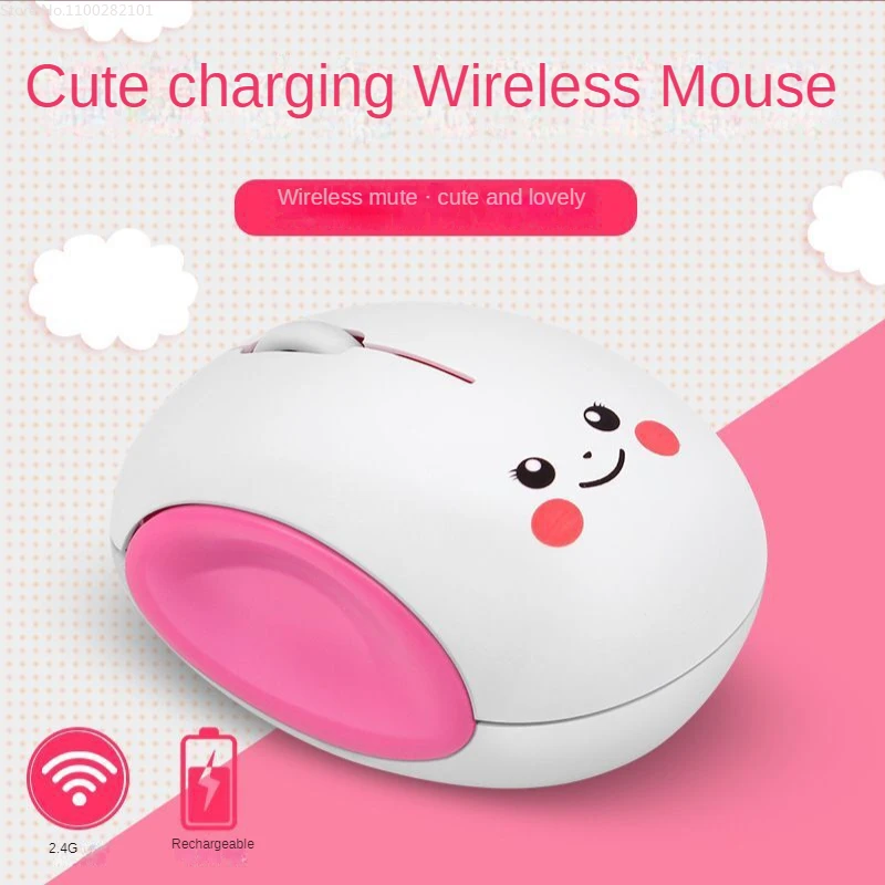 

Mini Computer Mouse Small Cute Mouse Wireless Cartoon USB Creative Rechargeable Photoelectric 1600dpi Silent Souris Sans Fil A