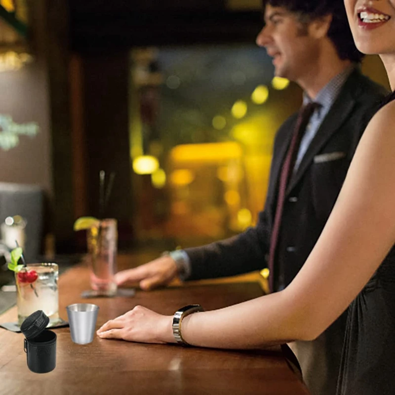 Полированные 30 мл мини-стеклянные чашки из нержавеющей стали бокалы для питья