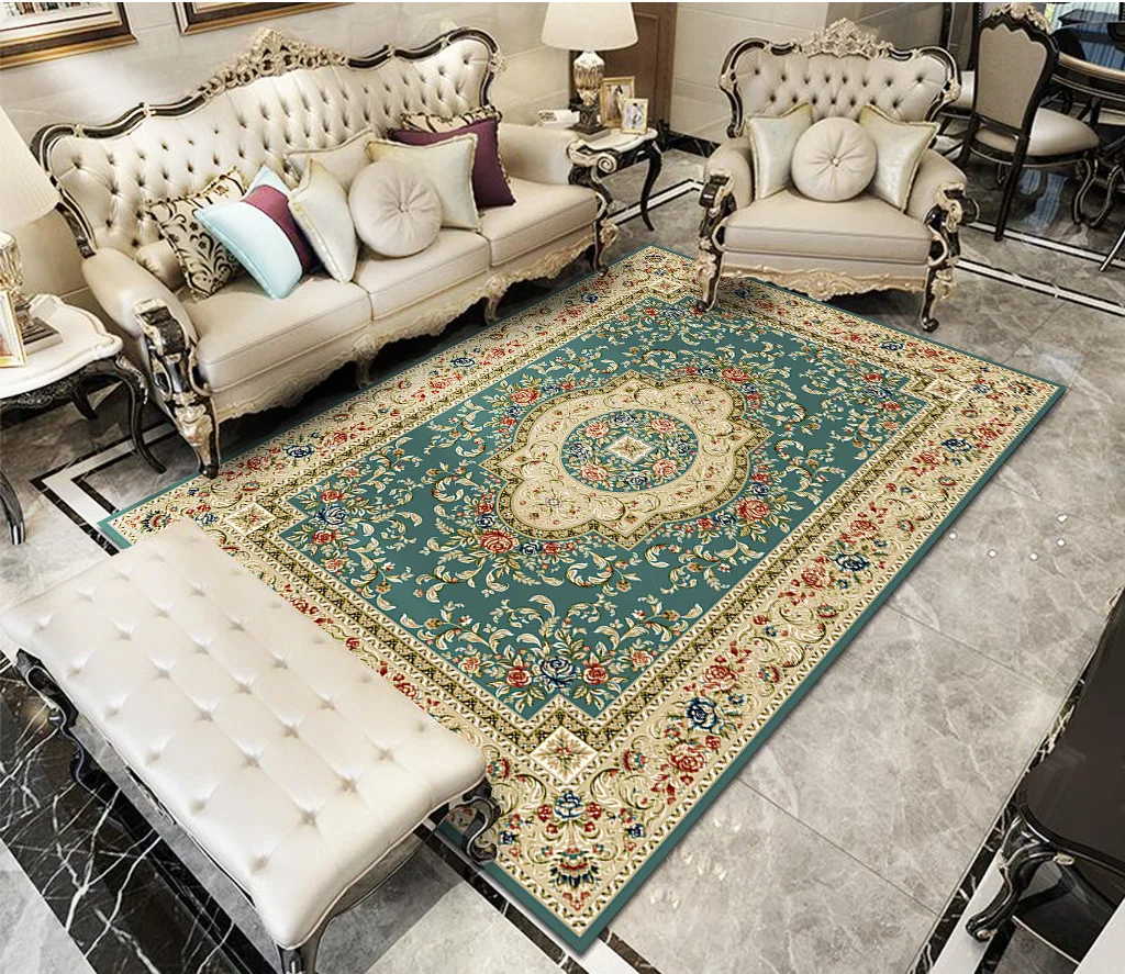 

Nordic retro national style carpet anti slip national Moroccan carpet living room bedroom office rectangular floor mat