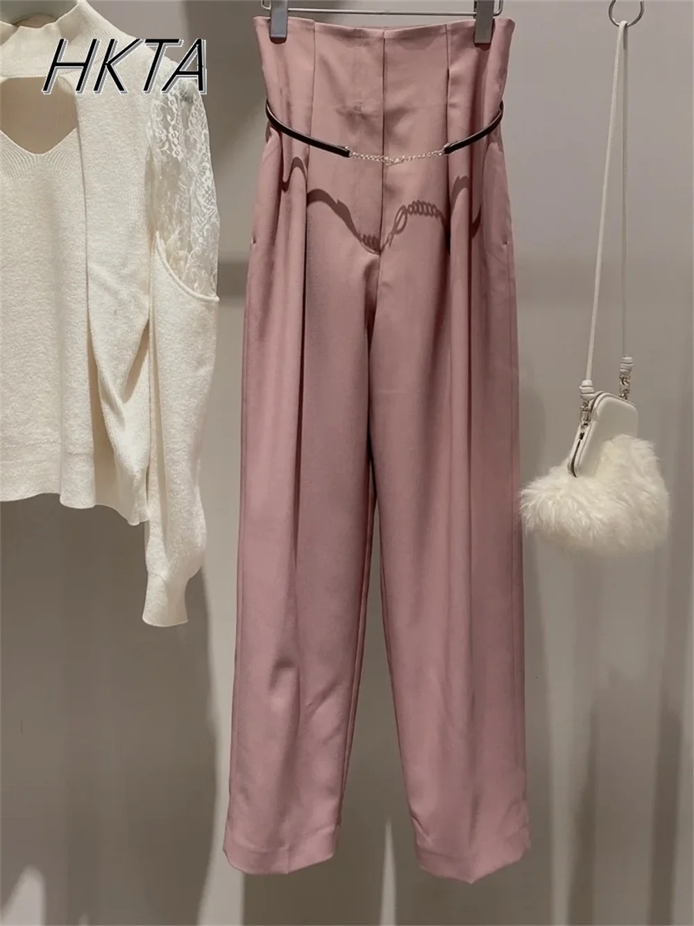 Японские панталоны осенние новые прямые брюки в форме кокона с индивидуальным