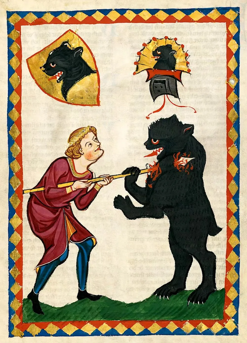 

Антикварный постер "Влюбленные на лошадях", печать на холсте