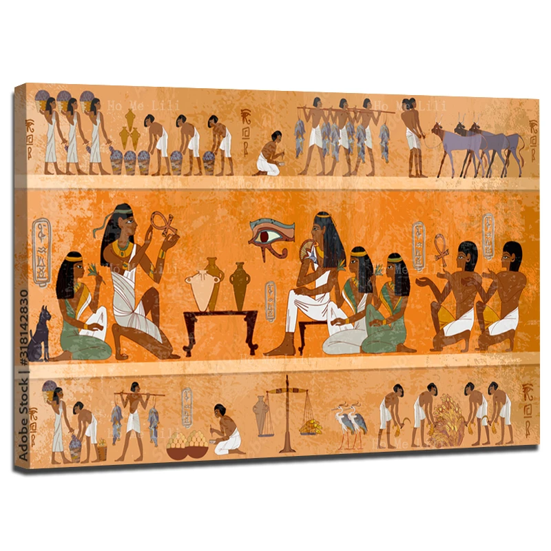 Древнее египетское сельское хозяйство египетская королева Египта Нефертари создание предложения Исида роспись холст стены Искусство от Ho Me Lili для домашнего декора Древнее египетское сельское хозяйство египетская королева Египта Нефертари создание предложения Исида роспись холст стены Искусство от Ho Me Lili для домашнего декора