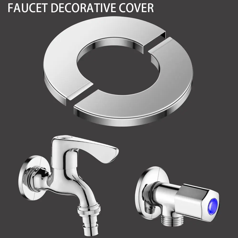 

1Pc Stainless Steel Faucet Decorative Cover Wall Flange Shower Kitchen Wall Flange Faucet Accessories Home Improvement