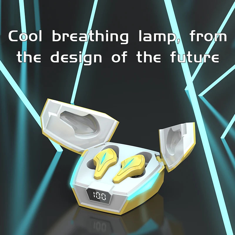 Желтые tws наушники K12, настоящие наушники, беспроводная гарнитура bluetooth, наушники с микрофоном