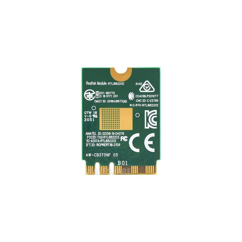 AW-CB375NF Dual-Band Wireless NIC 2 4G/5GHz WiFi 5 RTL8822CE-CG Core Bluetooth 0 поддерживает BLE