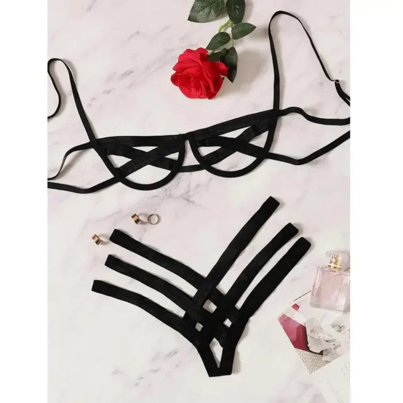 Комплект нижнего белья сексуальное экзотическое женское Нижнее Белье кружевное