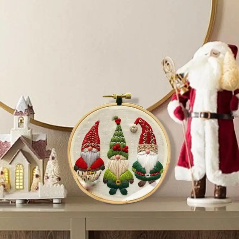 Рождественский набор для вышивания узоры фестиваля взрослых и детей ручная
