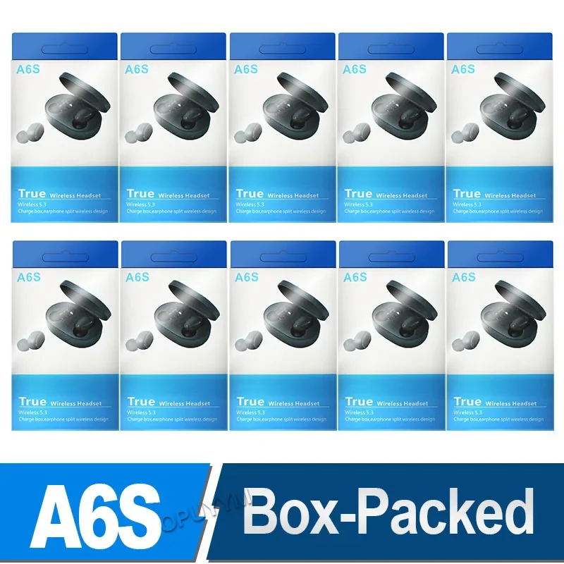 TWS-стереонаушники A6S с микрофоном и поддержкой Bluetooth 5 0 10 шт. |
