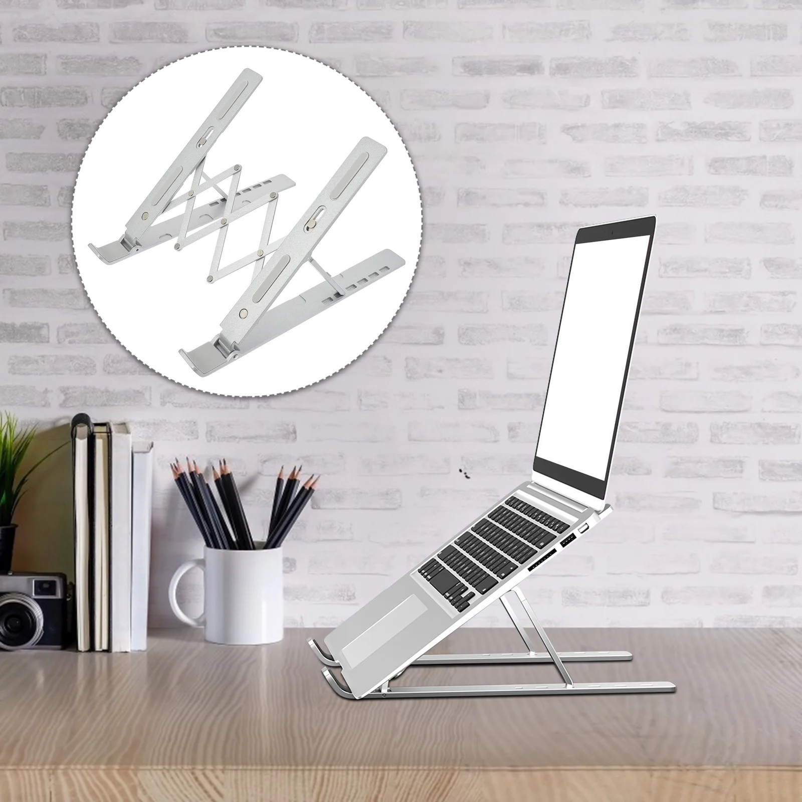 

Laptop Stand Computer Holder Rack Tablet Riserdesk Faldable E Docks Metal Support Cradles Reader Cooling Accessories Foldable