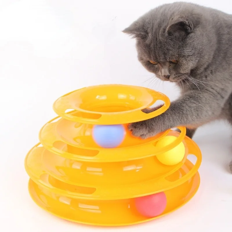 

2021 забавные кошачьи игрушки для домашних животных, кот, Crazy диск с шариком Интерактивная развлекательная тарелка Play, триламинар, поворотный ...