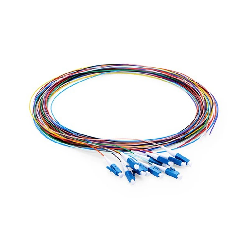 Волоконный пигтейль FASO длиной 1 5 м LC UPC для Untermined 12 волокон без люверса с цветным