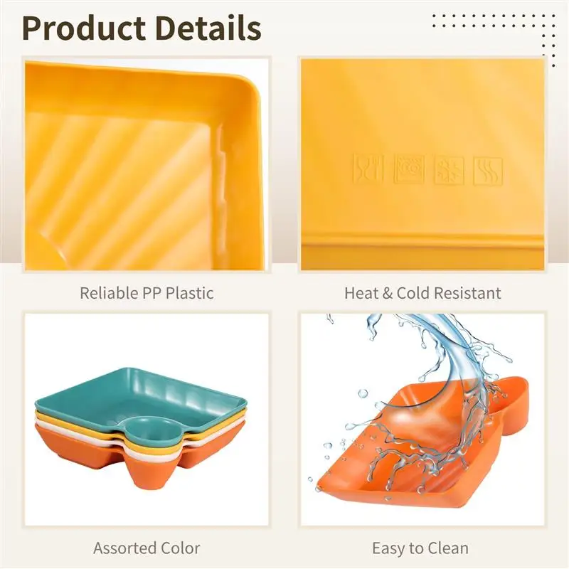 16 шт. сервировочные тарелки для занурений разделенная тарелка пельменей