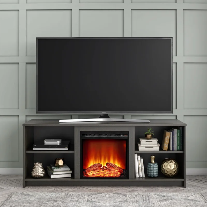 

Mainstays Fireplace TV Stand for TVs up to 65", Espresso modern tv stand tv cabinet living room furniture