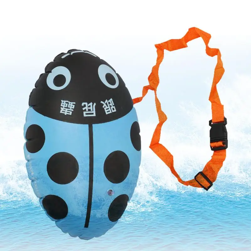 

High Visibility Beetle Swim Bubble Buoy Swimming Float For Open Water Swimmers Triathletes Snorkelers Flotation Device
