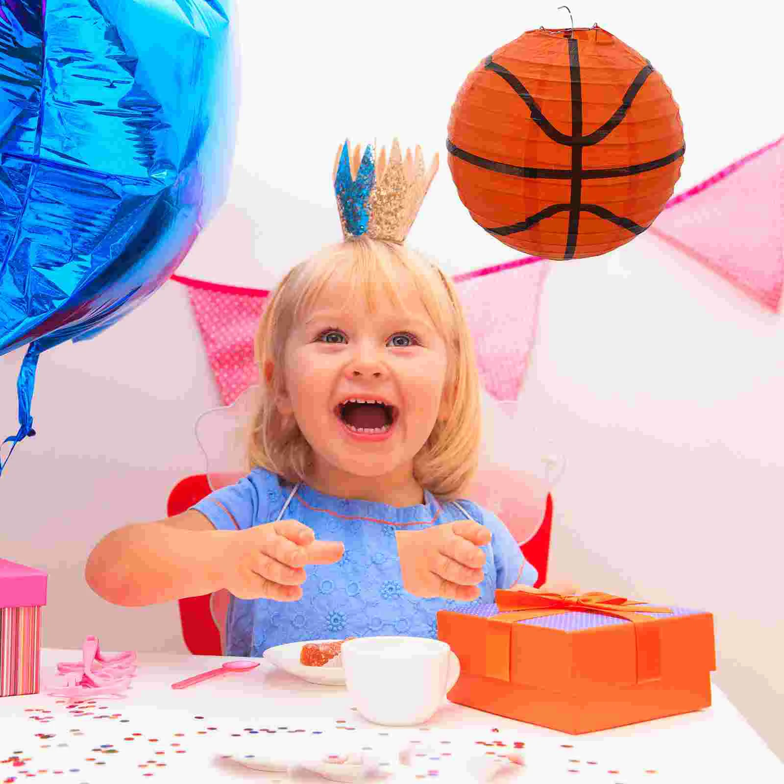 

Lanterns Paper Party Basketball Hanging Decorations Sports Football Theme Foldable Decor Lantern Supplies Japanese Game