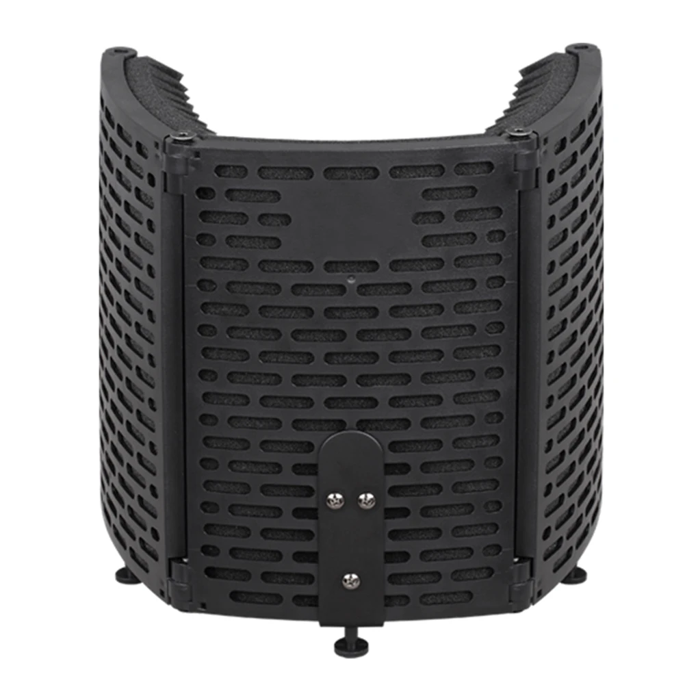 

Live Broadcast Foldable Filter Wind Screen Adjustable Angle Recording Equipment ABS Noise Reduction Microphone Isolation Shield