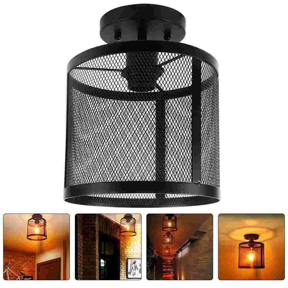 

Flush Light Fixture Ceiling Lamps Living Room Modern Style American LED Wrought Iron Kitchen Fixtures