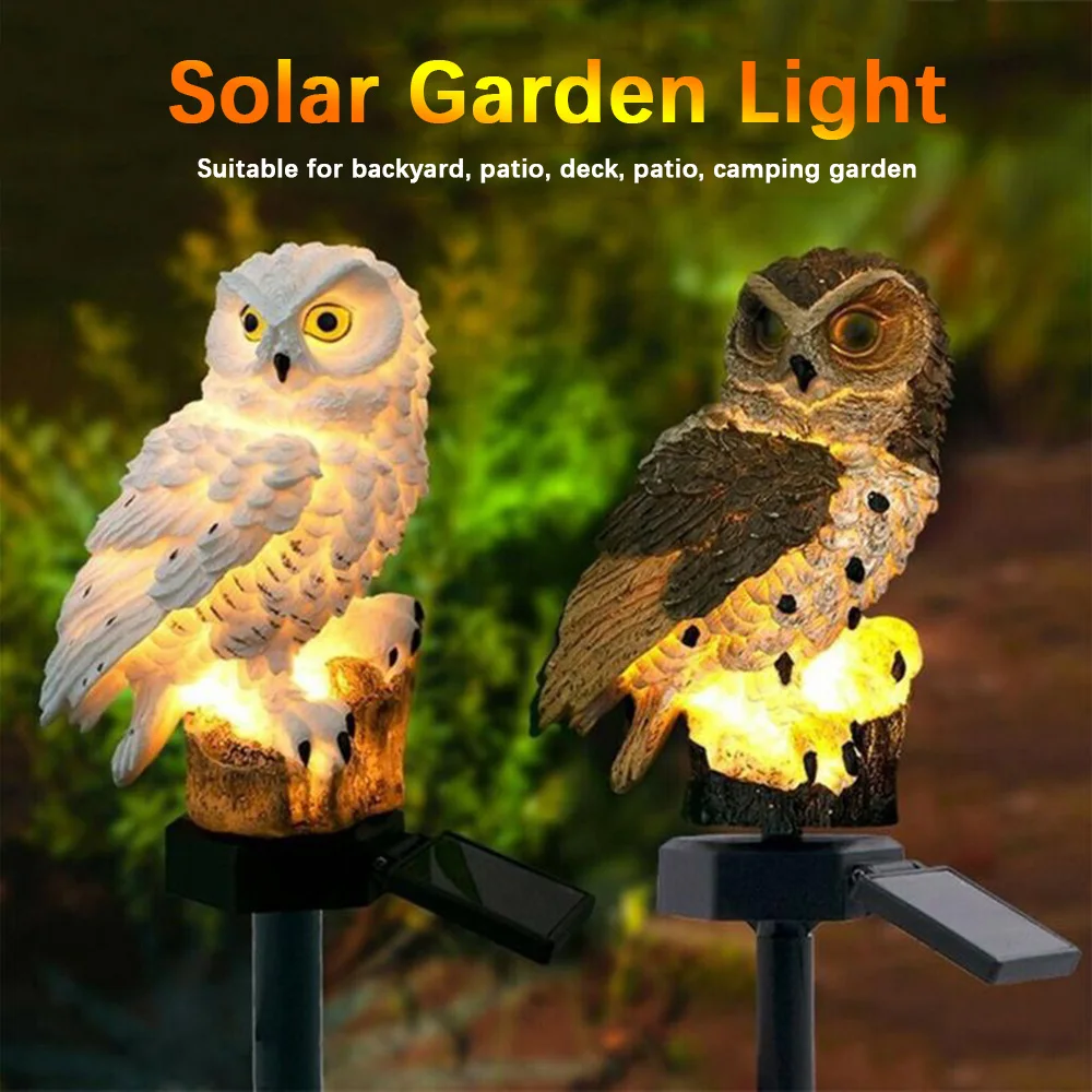 

owl solar led light outdoor lights garland backyard patio camping garden solar panel rechargeable Led lamp decoration home decor