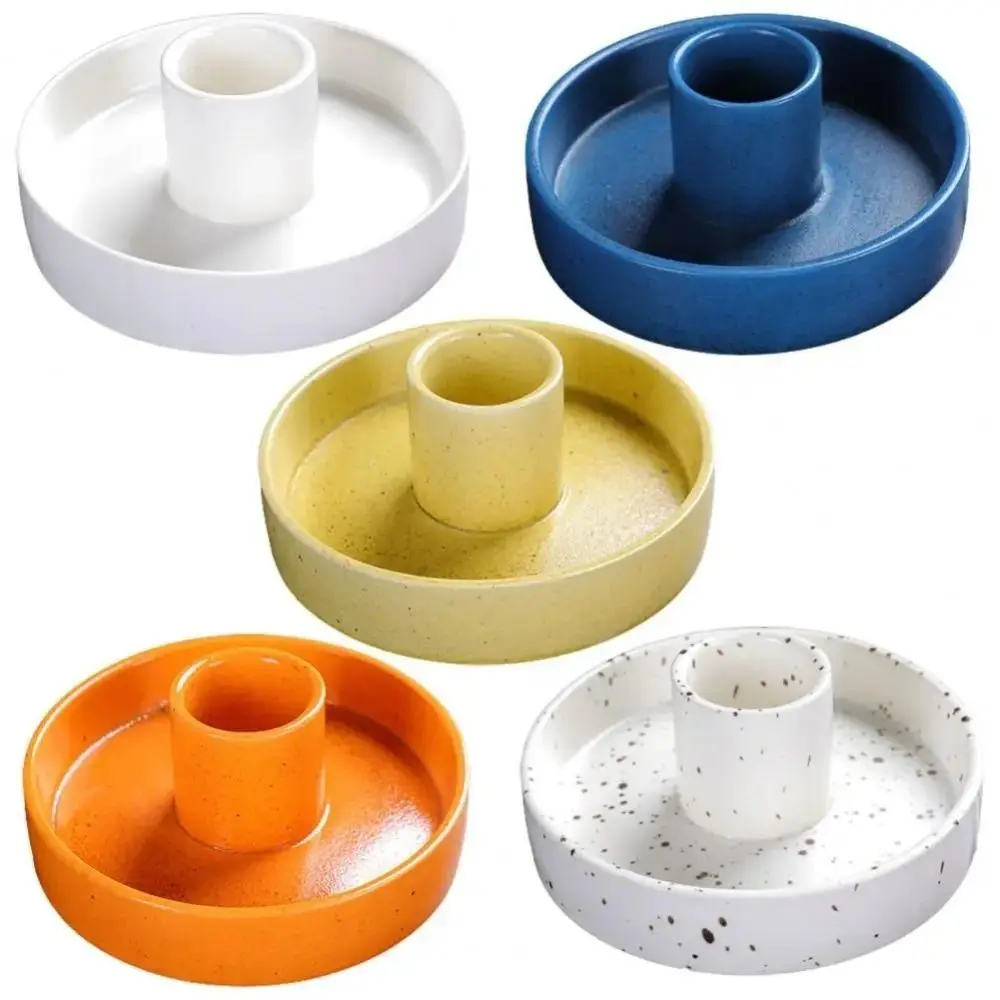 Керамический подсвечник легко чистить художественный минималистичный Круглый