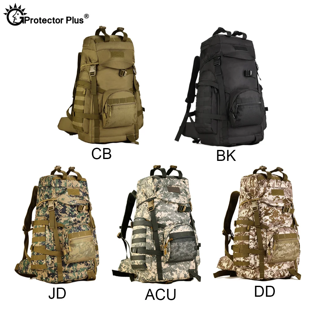 Рюкзак PROTECTOR PLUS Field Backpack 60L, нейлоновый тактический рюкзак большой вместимости, удобный для путешествий, альпинизма и походов. (art.: 3920ccc73bb85) - 3920ccc73bb85