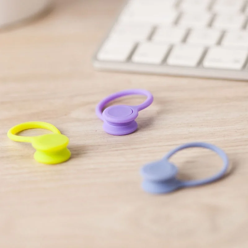 3 Pcs Cable Organizer Soft Silicone Magnetic Cable Winder Cord Earphone Storage Holder Wire Organizer for Earphone Data Cable