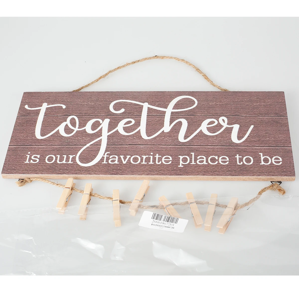 

Креативная фоторамка с доской для сообщений 30x14 см, деревянный подвесной держатель для фотографий, фотография «сделай сам» с 8 зажимами