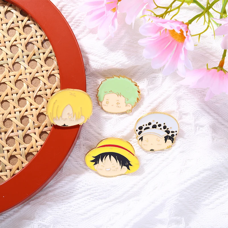 Эмалированные булавки для манги One Piece Monkey D. Luffy Custom аниме Броши оптовая цена