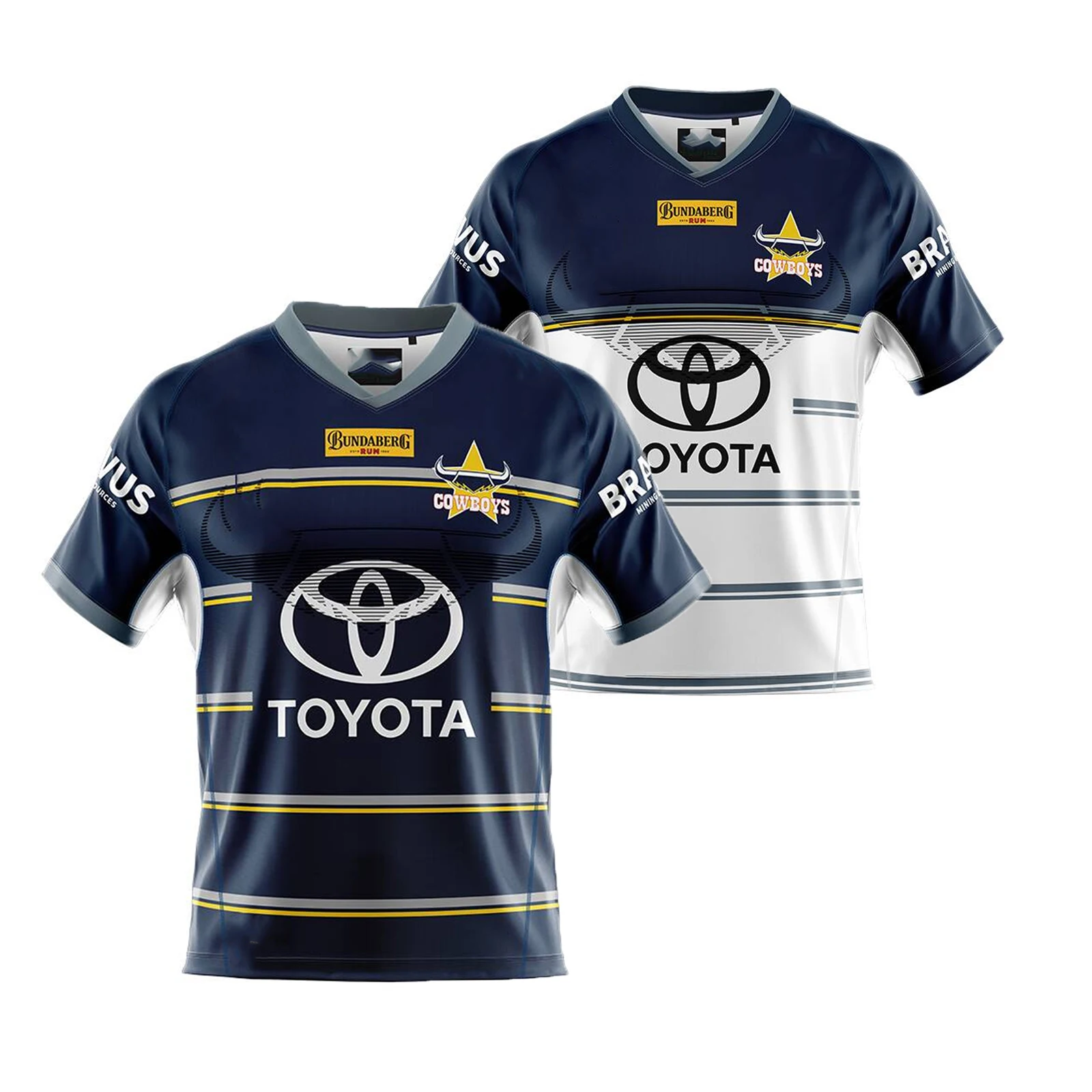 

2022 North Queensland Cowboys Home/Away Rugby Jersey Sport Shirt S-5XL
