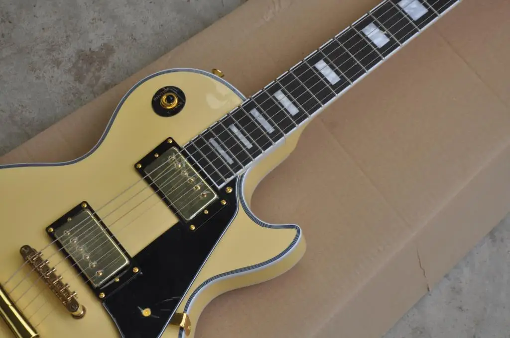 

Factory custom shop New custom Cream yellow electric guitar rosewood fingerboard in stock 62