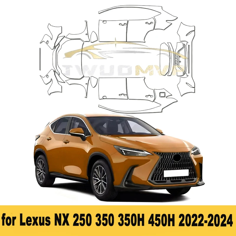 Фото Для Lexus NX 250 350 350H 450H 2022 2023 2024 Прозрачный комплект из ТПУ с бюстгальтером, наклейка, предварительно вырезанная PPF, защитная пленка для автомобильной краски от царапин №1