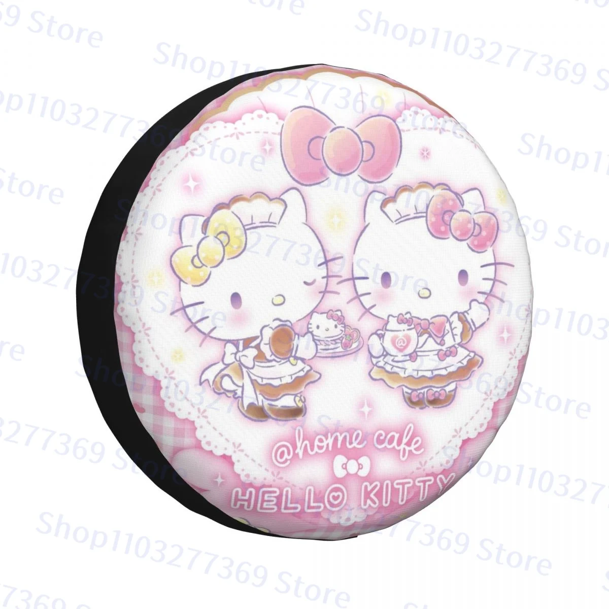 

Hello Kitty Tire Cover Wheel Protectors Universal Dust-Proof Waterproof Fit for Rv SUV Truck 14 inch