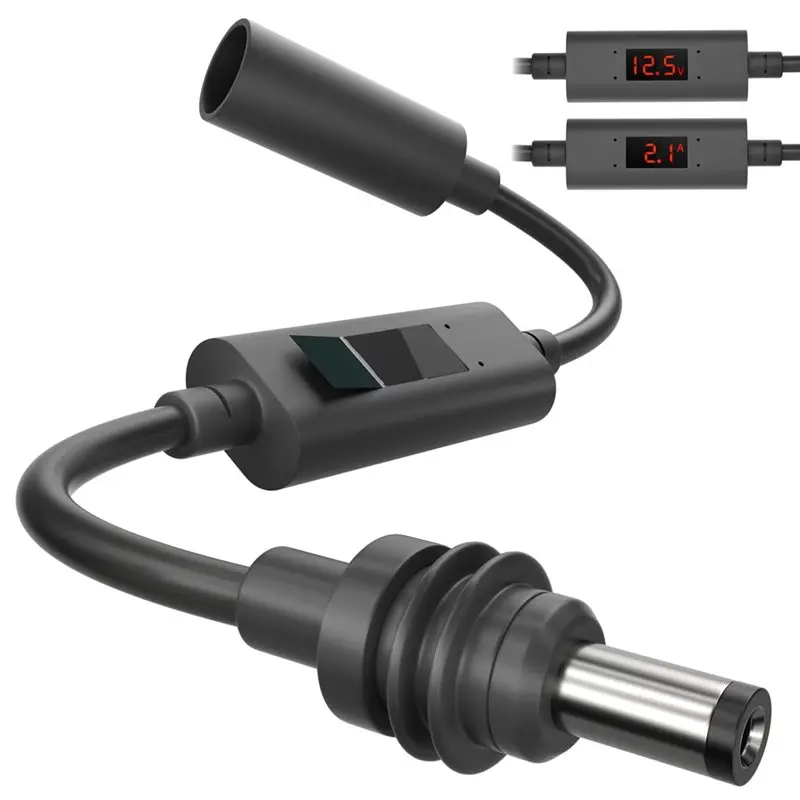 Фото Конвертер ABKI-Standard Gen3 DC (штекер-гнездо) с цифровым дисплеем тока и напряжения для удлинительного кабеля Starlink Mini №1