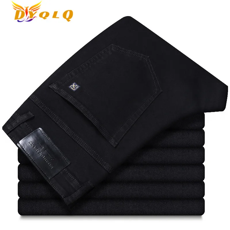 

Thin Jeans Senior Stretch Loose Business Casual Trousers Men's Brand Pants Plus Size 2022 Summer New Men's Black Straight