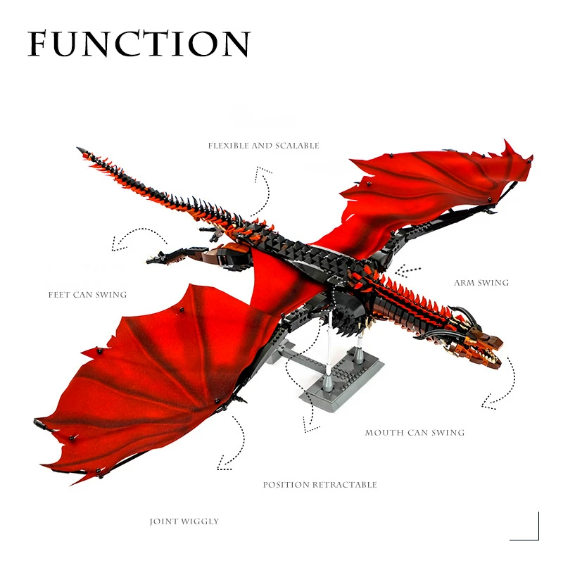 K90 K89 Муви Серия Креативные Игрушки Наборы для сборки моделей Драконов Дрогона и Визериона Конструкторы Детские новогодние подарки.