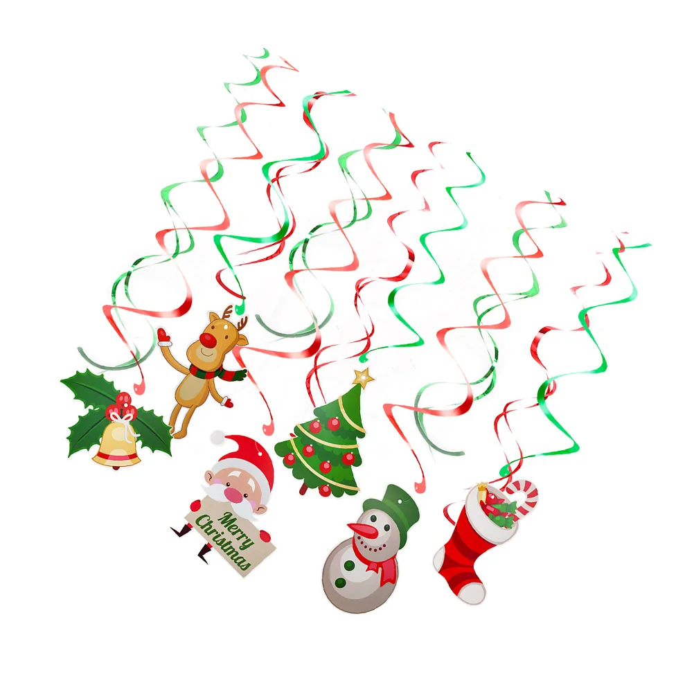 

Christmas Spiral Decor Christmas Banners Christmas Party Scene Hanging Decor Christmas Spiral Hanging Decors for Home Office