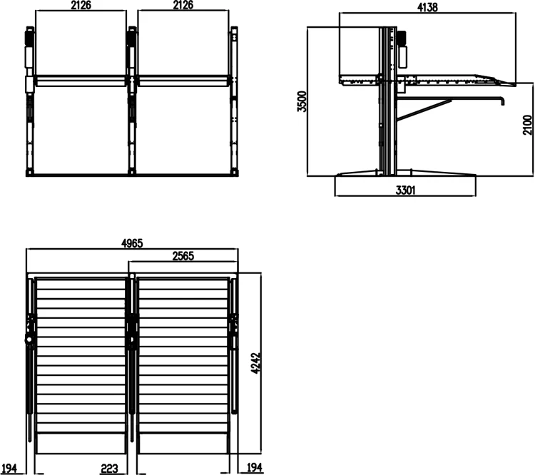 Двухстоечный автомобильный подъемник TFAUTENF 2 7 T стояночный гидравлический цена