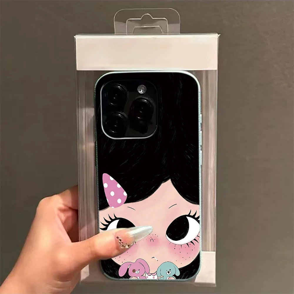 Фото Милый чехол для iPhone 11 12 13 14 15 16 17 Pro Max Plus Air с розовым бантом и креативным художественным дизайном, мягкий чехол-накладка из поликарбоната №2