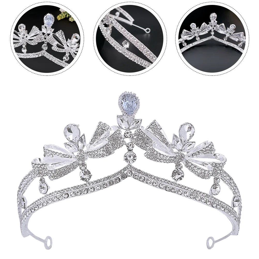 

Tiara Rhinestone Wedding Forgirl Headpiece Girls Retro Birthday Headdress Hair Accessories