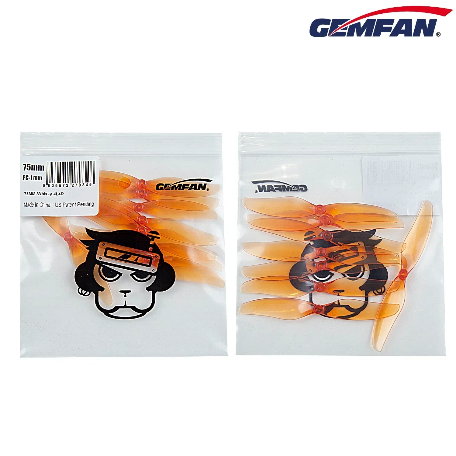 12 пар (12CW + 12CCW) Gemfan 75 мм 2-лопастный пропеллер 1 5 (случайный цвет) для DJI Tello FPV