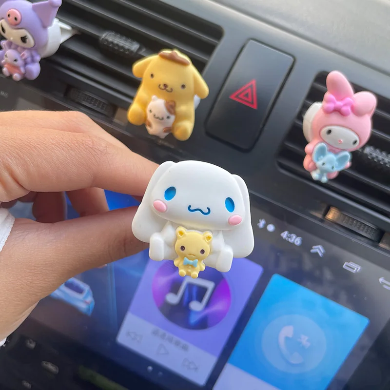 

Sanrioed Cute Aromatherap Hello Kitty Car Air Vent Ornament Cartoon Perfume Lasting Deodorization Kuromi Accessories Toy Gift