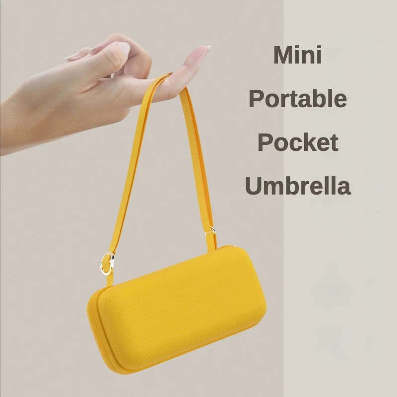 

Mini Flat 6 Fold Pocket Umbrella for Women Sunproof Waterproof Sun Uv Protect Portable Solid Color Sun and Rain Small Umbrellas