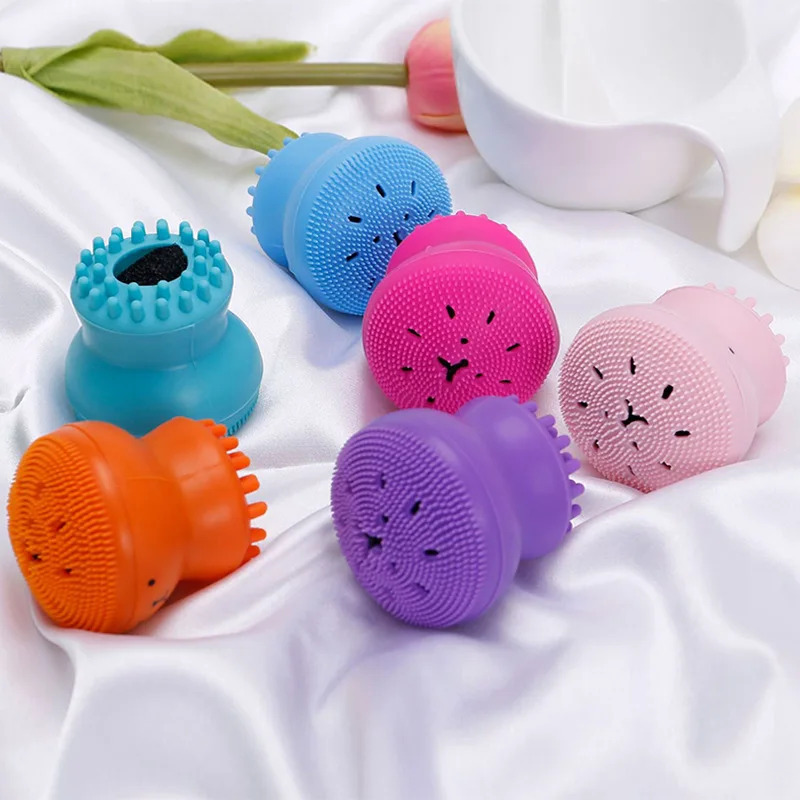 

1pc Octopus Silicone Facial Cleansing Massage Brush Face Wash Makeup Removal Brush Portable Soft Sponge Face Massagers