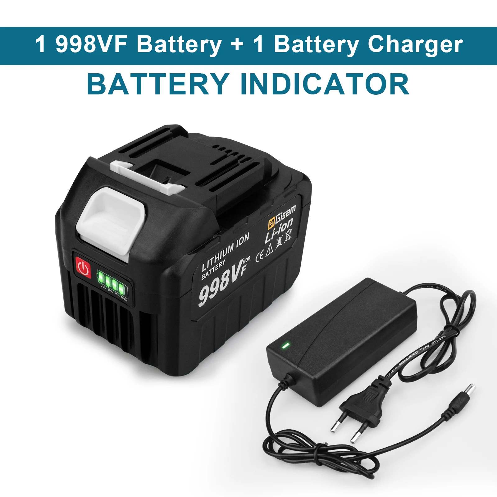 

Аккумуляторная батарея Gisam 18В 15000 мАч для инструментов Makita