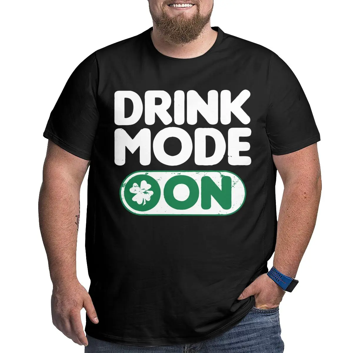 

Футболка мужская в Ирландском стиле на День Св. Патрика, потрясающая хлопковая тенниска с круглым вырезом, большие размеры 4XL, 5XL, 6XL