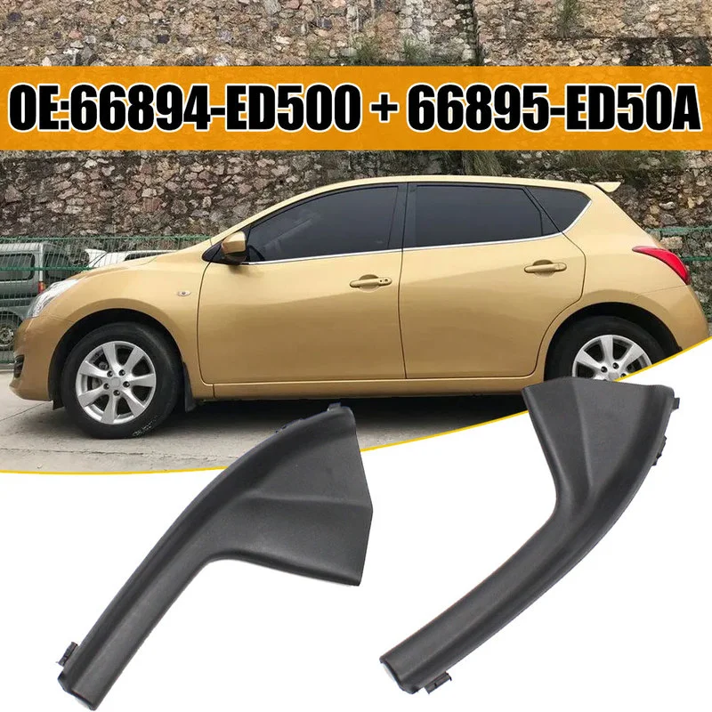 For Nissan Tiida Old Models Car Front Windshield Wiper Side Trim Cover Water Deflector Cowl Plate 66895-ED50A 66894-ED500