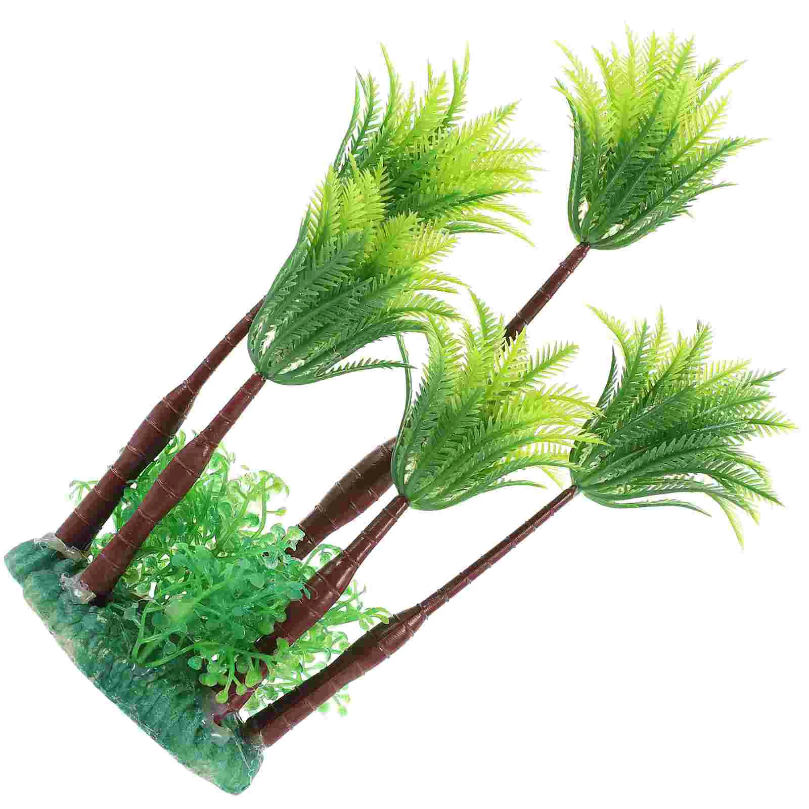 

Aquarium Decorations Green Plants Fish Artificial Desk Topper Bowl Desktop Tank Accessories Backgrounds