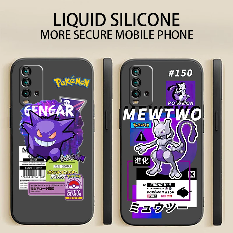 

Японский чехол для телефона с покемоном из аниме для Xiaomi Redmi 9 9i 9T 9AT 9A 9C Note 9 Pro MAX 5G 9T 9S, противоударный мягкий силиконовый чехол из ТПУ