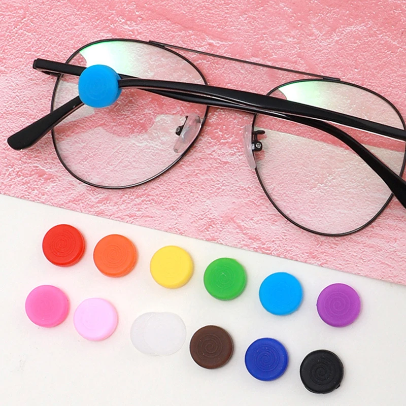 

Нескользящие наушники с двойным отверстием и круглой резьбой, мягкие и удобные силиконовые очки карамельных цветов для взрослых и детей, аксессуары для очков